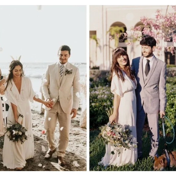 Reformation Winslow White Ivory Wrap Maxi Dress Small Flowy Gown - Picture 4 of 11